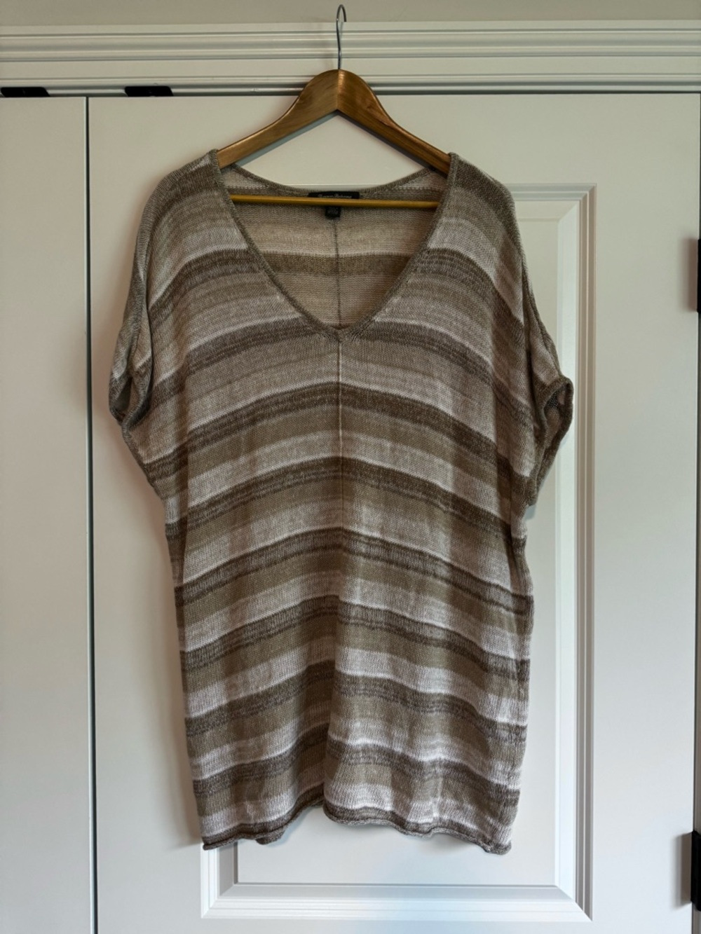 Tommy Bahama Linen Cotton Tunic Sweater Beachy Striped L